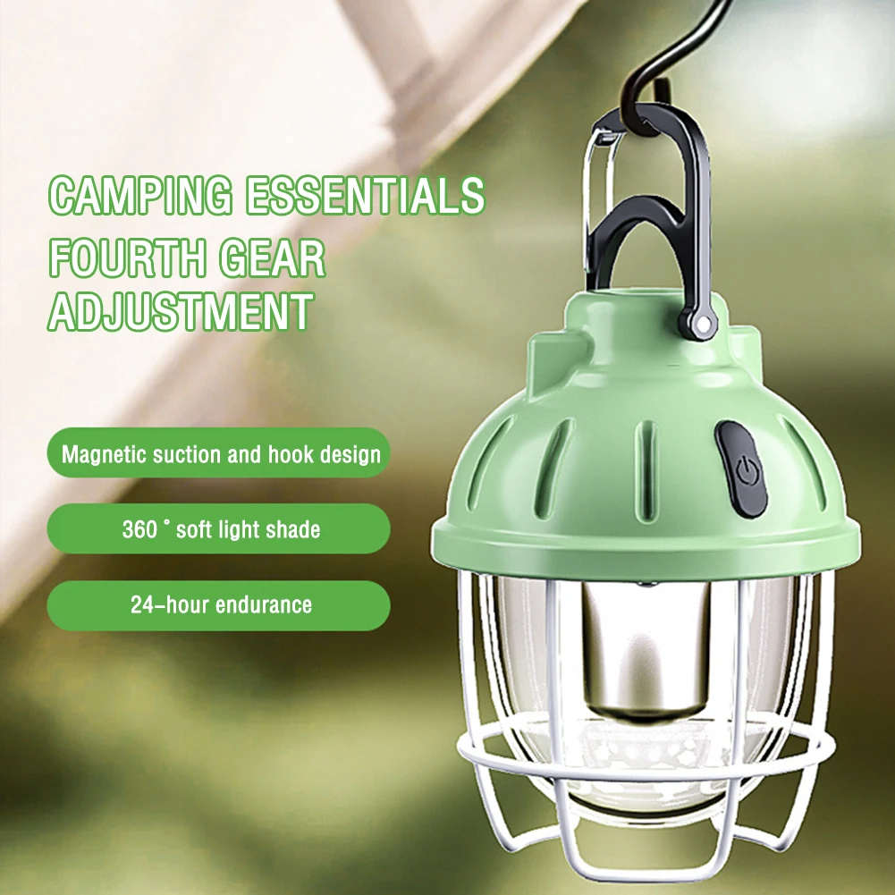 

Retro Camping Light Portable Multi-function Rechargeable Outdoor Camp Lamp Lantern Rechargeable Lightweight Tent Light