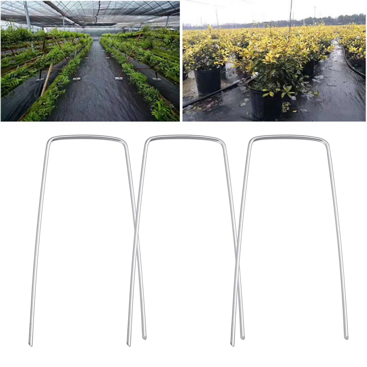 

Landscape Staples Heavy Duty Garden Fabric Stakes Ground Galvanized Sod Metal Securing Pegs