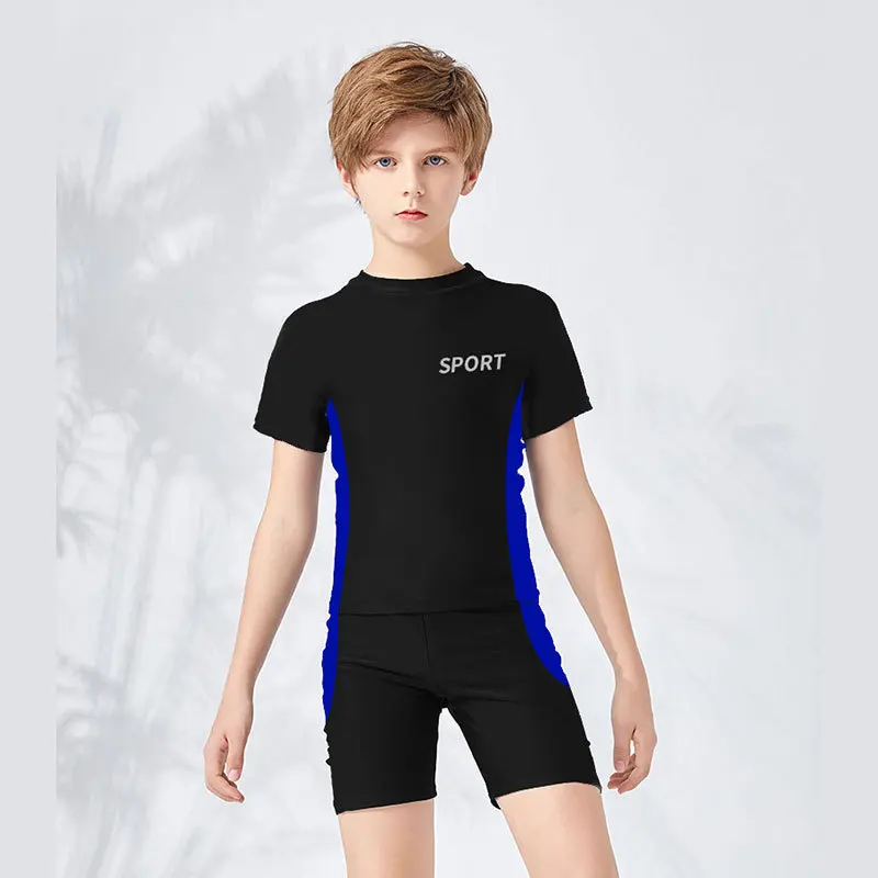 

Children's Swimsuit Boys Medium and Large Children Separate Training Swimsuit Boys Swimming Trunks 2023 New Quick Dry Suit