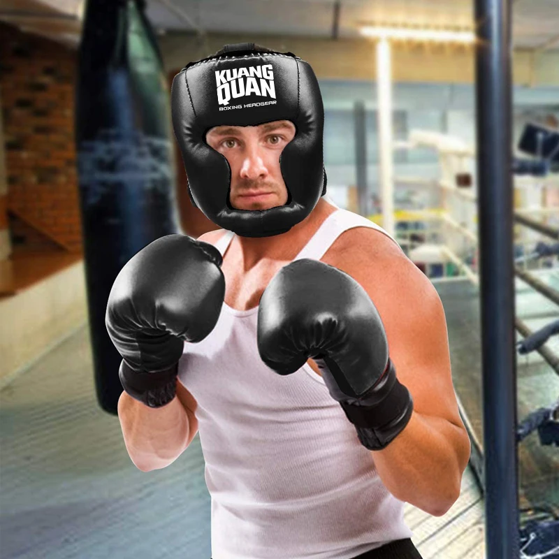 Шлем для кикбоксинга мужчин и женщин ПУ обучения карате Муай Тай гуанты де боксе