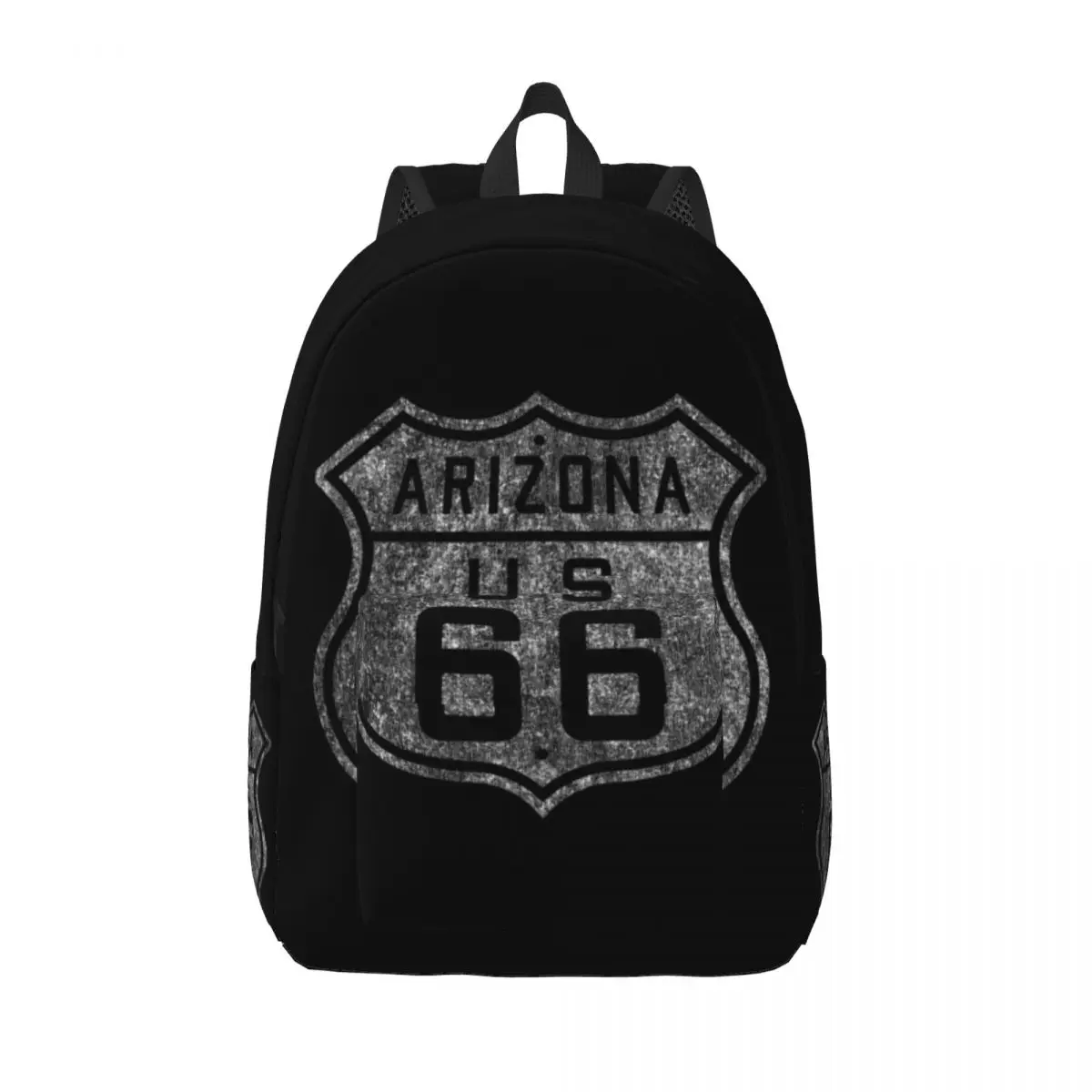 

Custom Vintage Route 66 Sign Canvas Backpacks Men Women Casual Bookbag for College School America Highway Bags