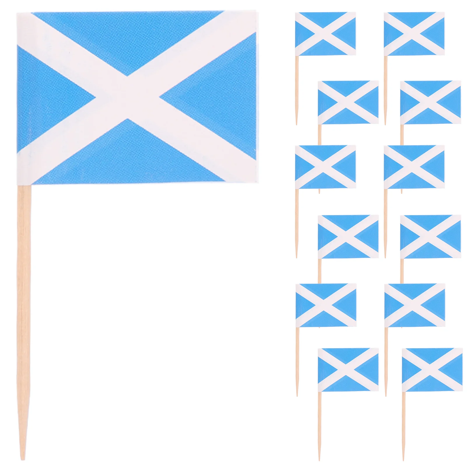 

100pcs Scotland Flag Scot Toothpick Flags Cake Cupcake Toppers Flags Scottish Flag Scottish Party Favors