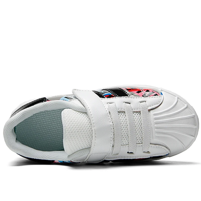 2022 Fashion Print Kid Sneakers Boys Trainers Comfortable Children's Shell Toe Sneakers Girl Skateboarding Shoes Boy Flat Shoes