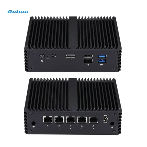 5x Intel 2,5G LAN Qotom Мини ПК J4125 четырехъядерный/N4000 двухъядерный pfsense межсетевой маршрутизатор