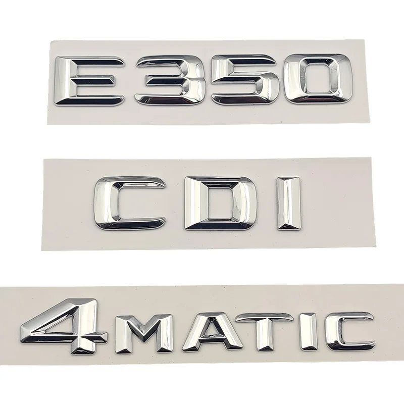 

ABS 3d хромированные буквы для логотипа автомобиля Mercedes Benz E350 W213 W212 W211 E350 CDI 4matic эмблема наклейки на багажник 2015 2014 Аксессуары