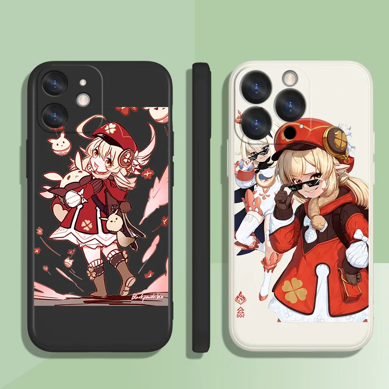 

Genshin Phone Case Liquid Rope For iPhone 6 6S 7 8 plus 14 11 12 13 pro MAX 12 13 mini Funda Cover Back fundas de teléfono Soft