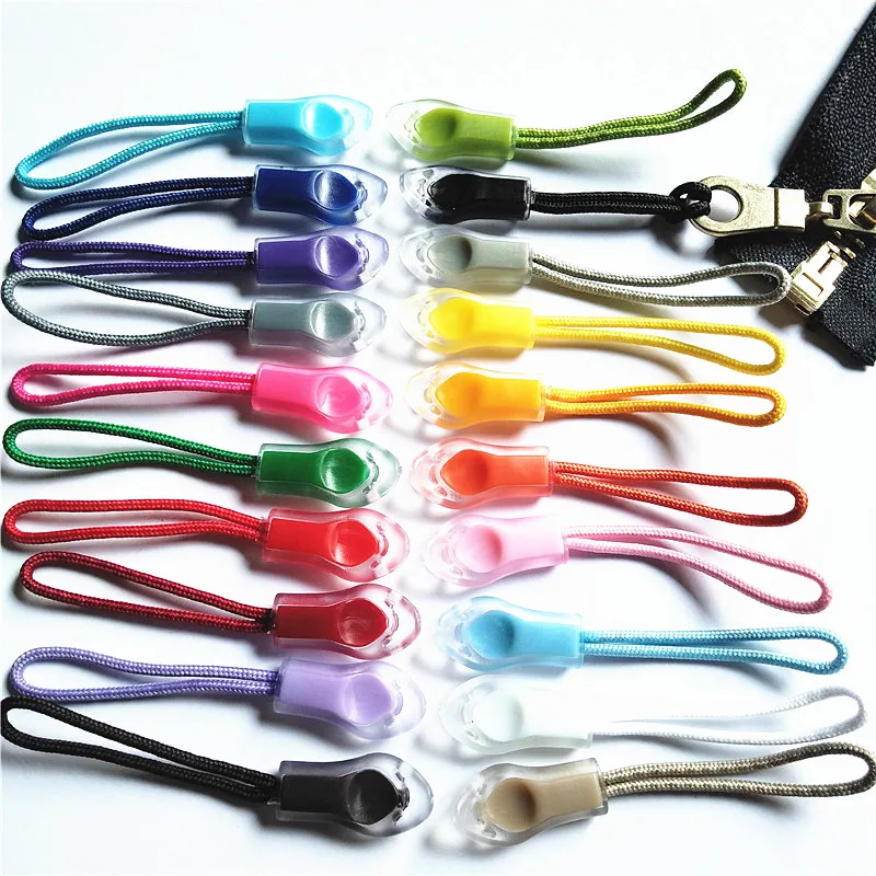

20Pcs Backpack Zipper Transparent Pull Cord Zip Fastener Zip Slider