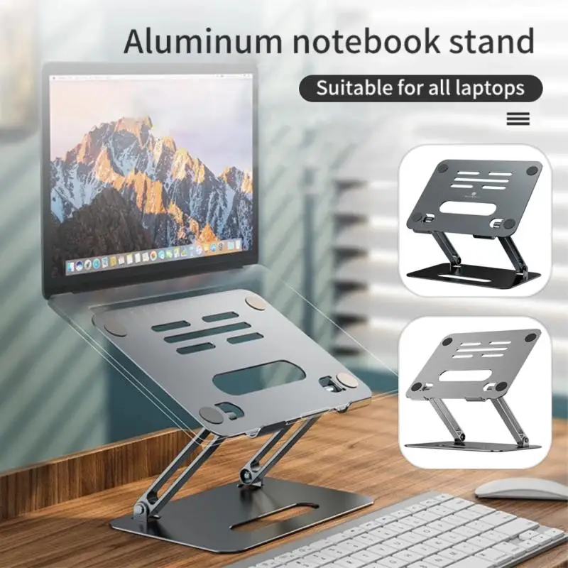 

Aluminum Alloy Laptop Stand Holder Foldable Laptop Support Bracket Hollow Dissipate Heat Stand Base Computer Accessories