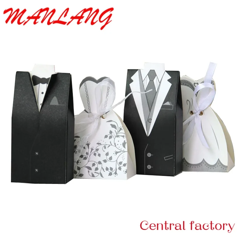 Декор для свадебной вечеринки коробка конфет платьев невесты и жениха коробки