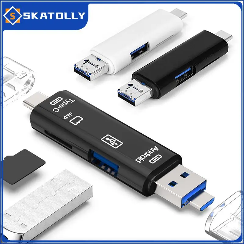 

Random One Usb 2.0 Card Reader Adapter Type C USB Micro USB Memory TF OTG Card Reader