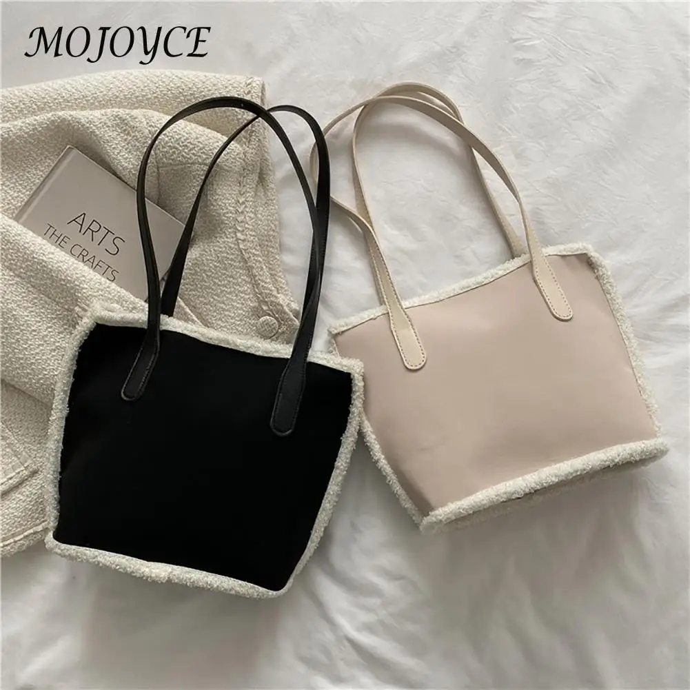 

Женская сумка большой вместимости, Универсальная Ретро сумка, сумки через плечо, шерстяные роскошные сумки на плечо из овечьей шерсти, сумк...