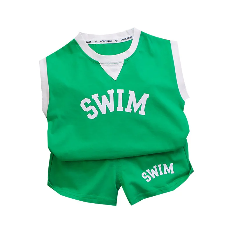 

New Summer Fashion Baby Clothes Children Boys Girls Sports Vest Shorts 2Pcs/Sets Toddler Casual Costume Infant Kids Sportswear