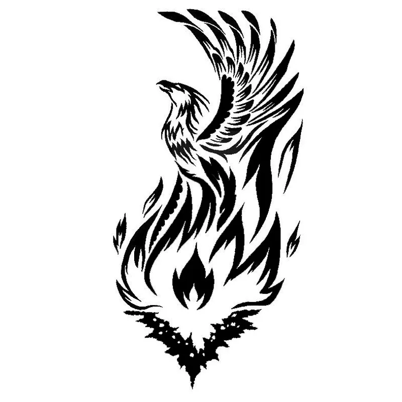 

Personality Car Sticker Phoenix Myth Bird Flame Totem PVC Body Rear Windshield Decoration Accessories Waterproof Anti-UV Decal