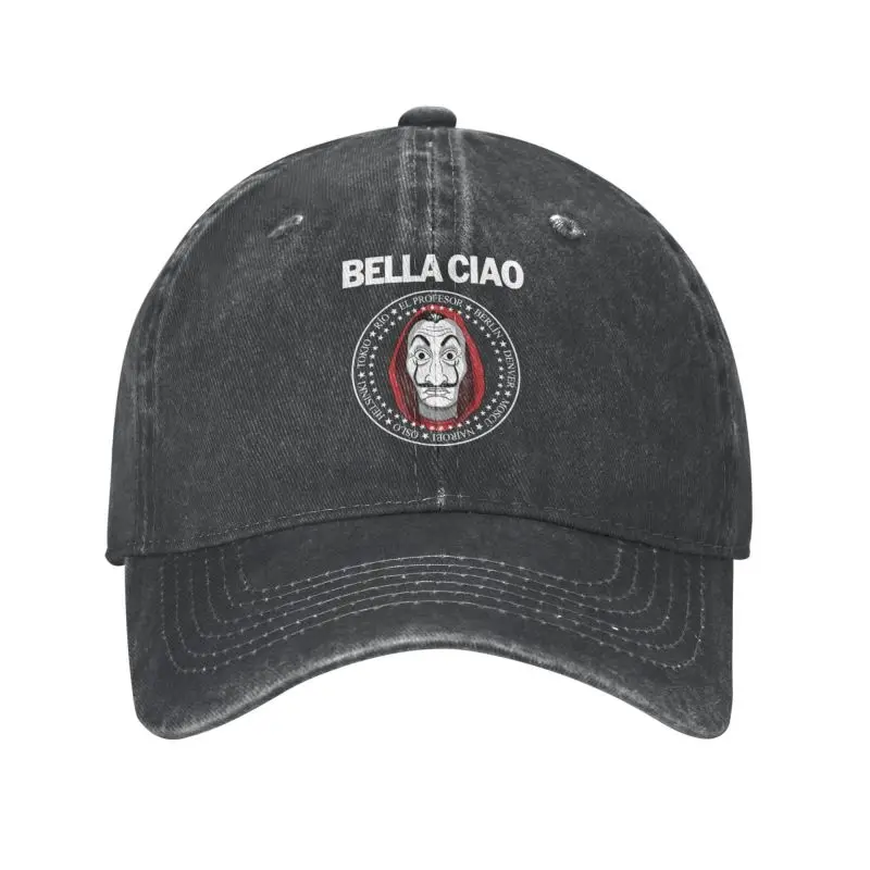 

Classic Cotton Bella Ciao Baseball Cap for Men Women Adjustable La Casa de Papel Money Heist Dad Hat Performance