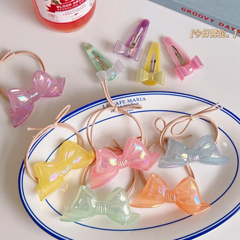 

Candy Color Plastic Bowknot Hair Clips For Kawaii Girls Barrettes Safty Hairpins Kids Hairband Headwear Kids Hair Accessories