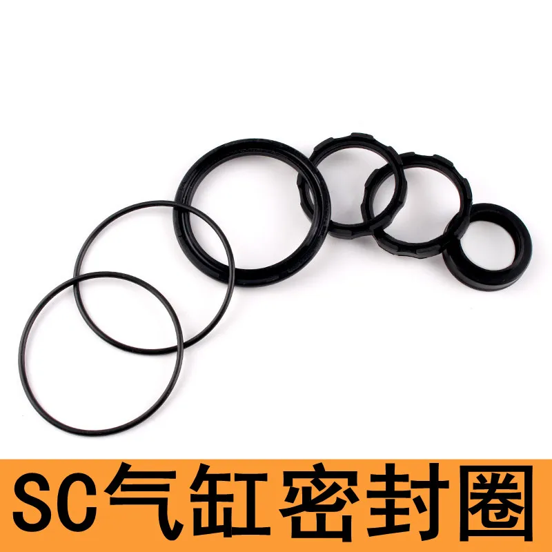 

1set SC Standards Air Cylinder Repair Kit Sealing Ring Maintenance Kit SC32/40/50/63/80/100/125/160/200