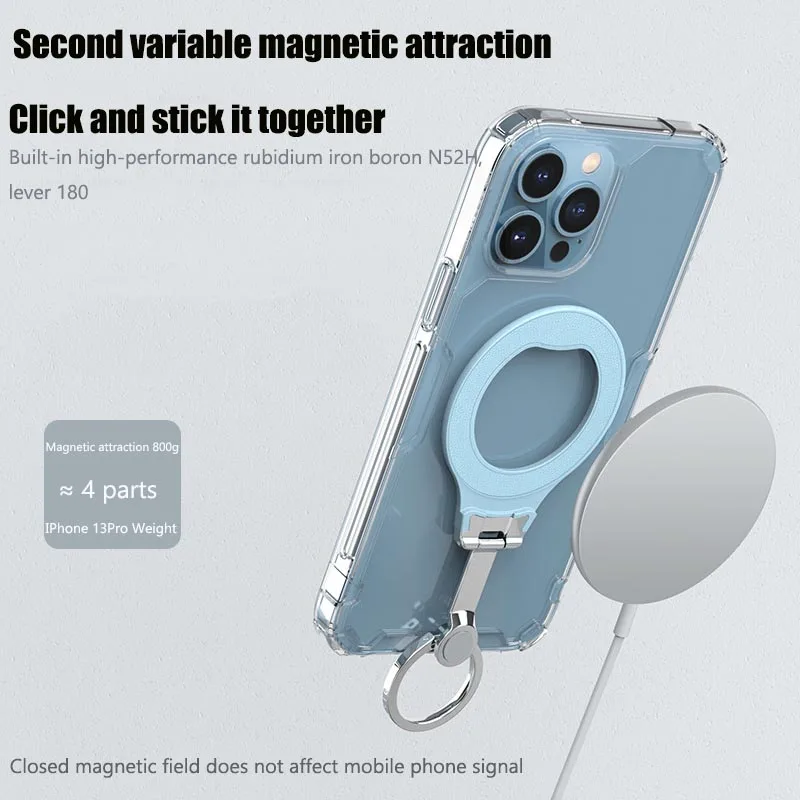 

Magnetic Cell Phone Ring Holder,Adjustable Finger Ring Grip and Stand, Adhesive Metal Ring for Iphone Galaxy Series Phone Base
