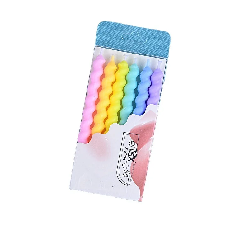 6 шт./компл. цветные свечи для дня рождения с подставкой торта товары вечерние