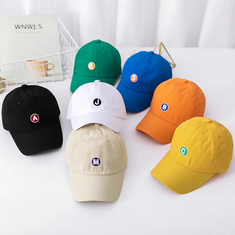 

New Children's Baseball Cap Multicolor Autumn Cool Baby Boy Girl Peaked Hat Sun Protection Outdoor All-Match Sun Hat Letter Mark