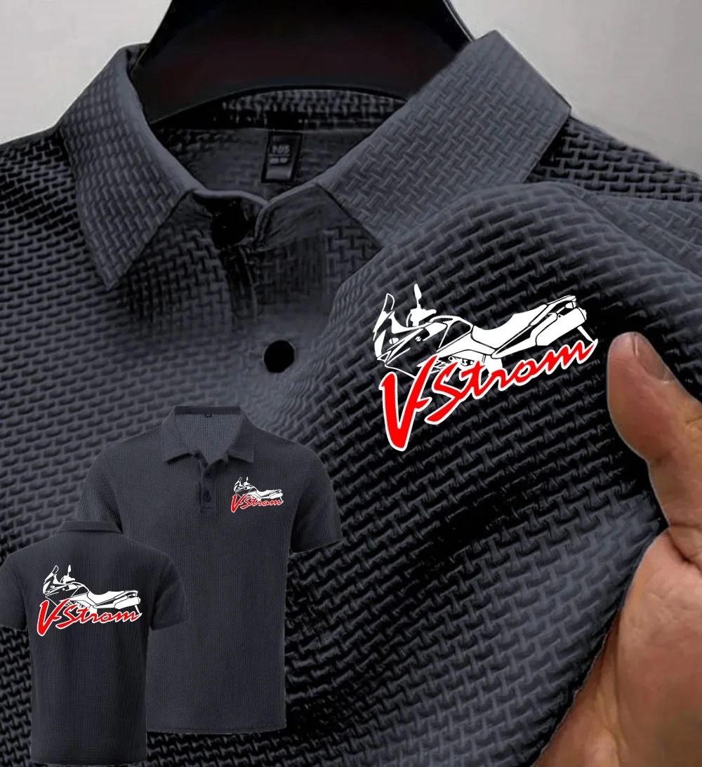 Новые мужские рубашки-поло мотоциклетная футболка V-Strom DL 650 логотип
