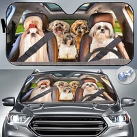 shih tzu car sunshade dog car decoration shih tzu lover auto sun shade gift for dad shih tzu car windshield