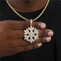 hip hop jewelry statement baguette stone snowflake pendants necklaces women men party fashion long chain gold necklace gifts