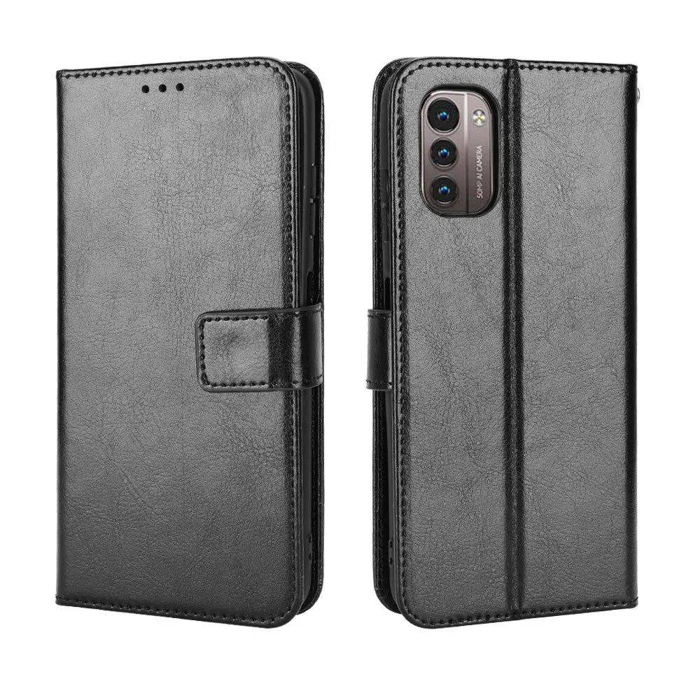 Роскошный флип-чехол из искусственной кожи для Nokia G11 G21 чехол-кошелек с ремешком и