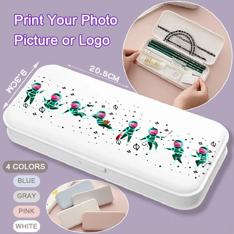 Case For Kids School With Boy Girl Photo Gifts Kawaii Cartoon Decoration Customized Printed Dropshipping
