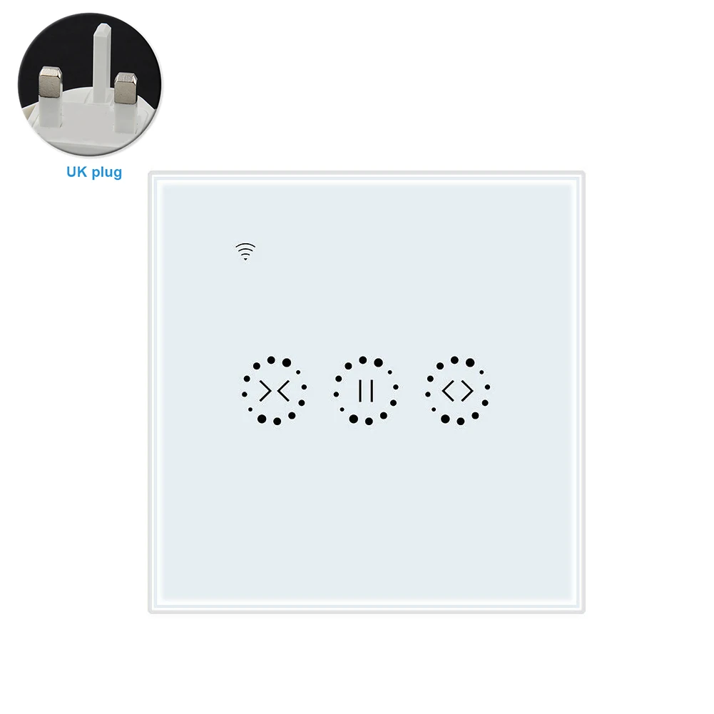 

Voice Control Intelligent Roller Shutter Curtain Switch WIFI Touch Countdown Set Time ABS Cycle Timing Window Energy Saving RC