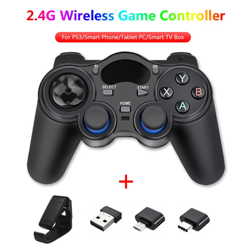 

2.4GHz bezprzewodowy pad do gier kontroler do gier Joystick dla Android TV, pudełko z odbiornikiem USB na SmartPhone Tablet Best