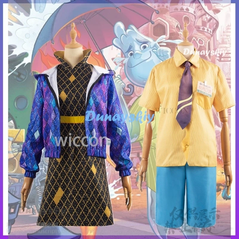 Аниме Elementell косплей Ember Lumen Wade Ripple костюм пушистое платье для девочек и мальчиков