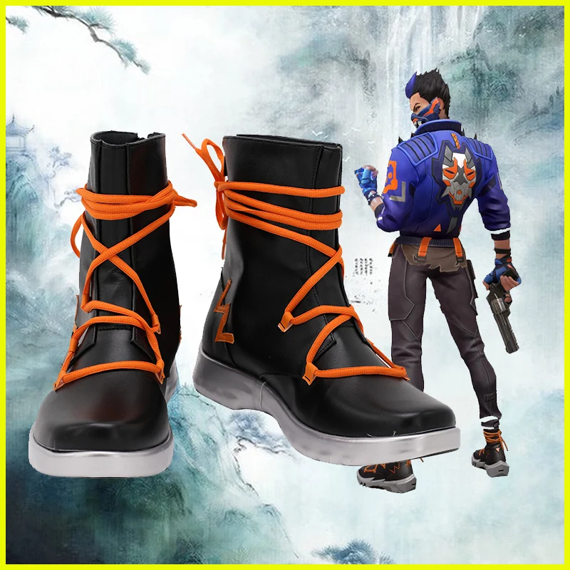 

Game Valorant Cosplay Boots Yoru PU Shoes Halloween Carnival Cosplay Prop Custom Made