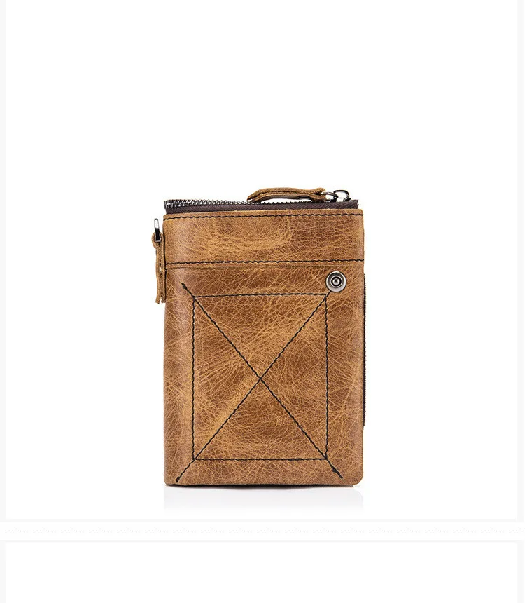 

Новый мужской легкий съемный кошелек из воловьей кожи