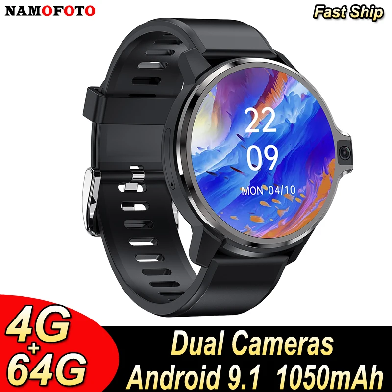 

Смарт-часы 4 Гб ОЗУ 64 Гб ПЗУ 4G Nano SIM-карта двойная камера MT6739 четырехъядерный процессор 1,5 ГГц GPS спортивный фитнес-трекер Android Смарт-часы