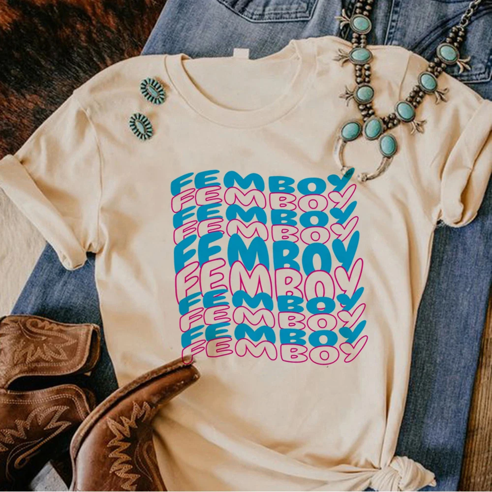 

Женские футболки Femboy Y2K, женские футболки с графическим принтом в стиле Харадзюку, комиксная одежда