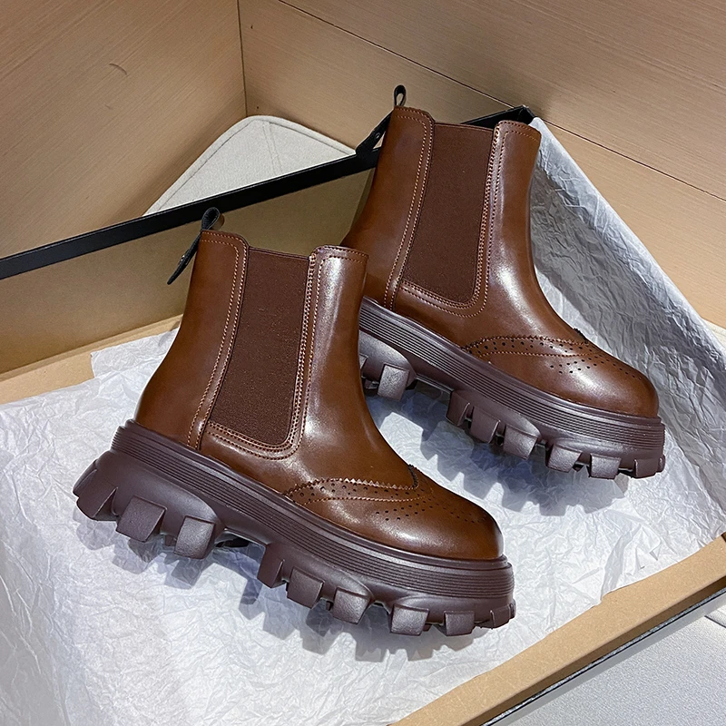 2023 Laarzen Vrouwen Schoenen Winter Laarzen Mode Schoenen Vrouwen Casual Herfst Lederen Vrouwen Enkellaars Vrouwen Boots Women