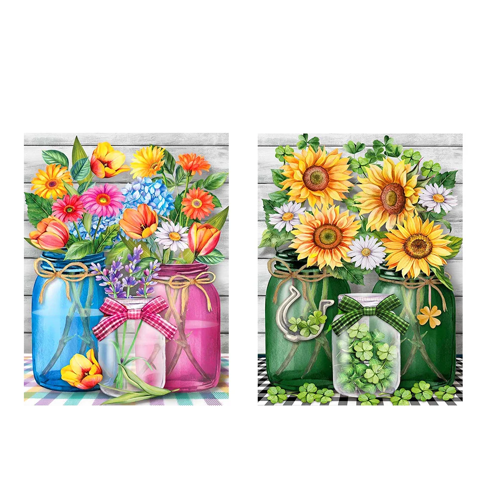 

Набор для алмазной вышивки стразы, алмазная 5D мозаика «сделай сам» с круглыми бусинами, с цветами