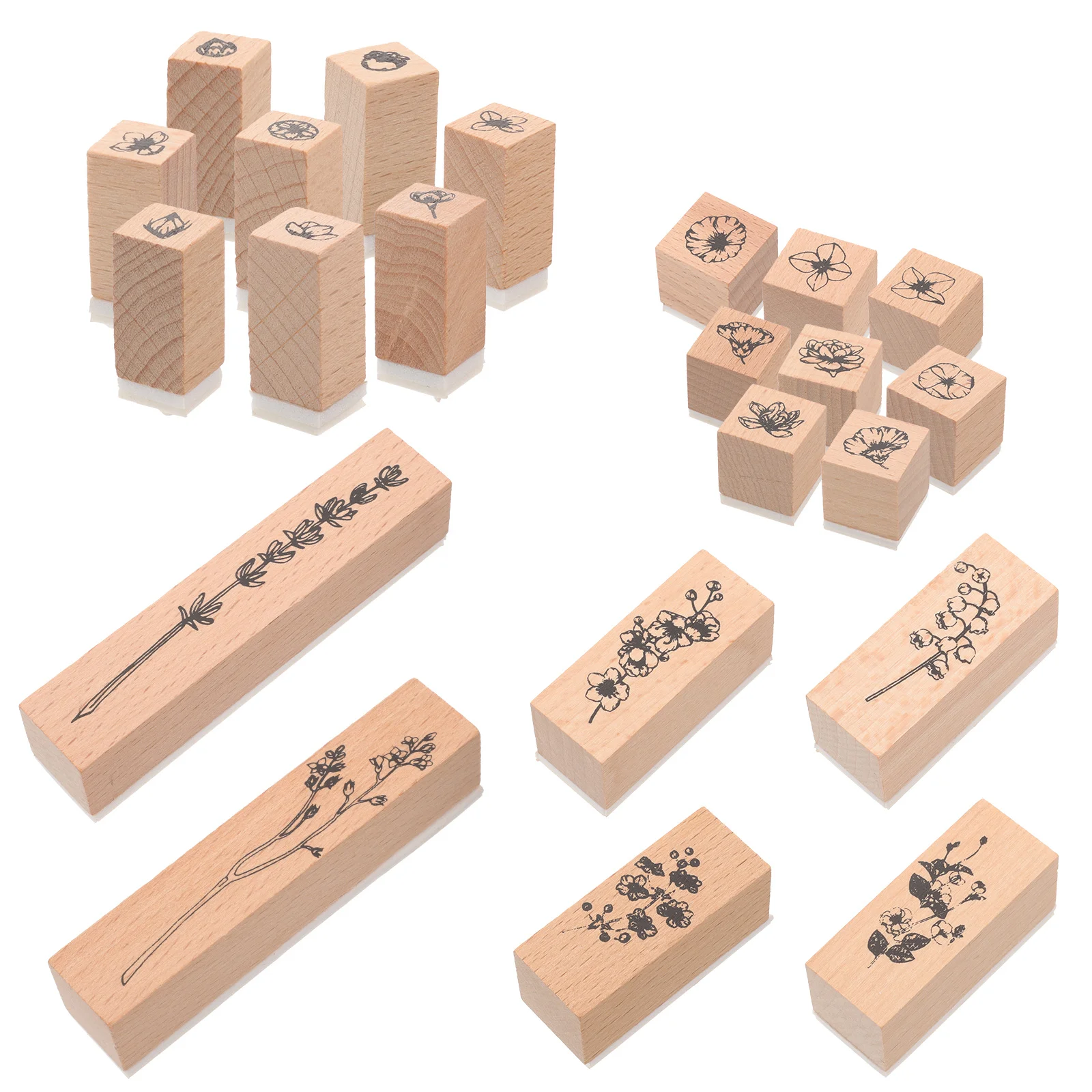 

22pcs Multi-function Scrapbook Stamp Delicate Diary Stamp Small Stamper Scrapbooking Stamper