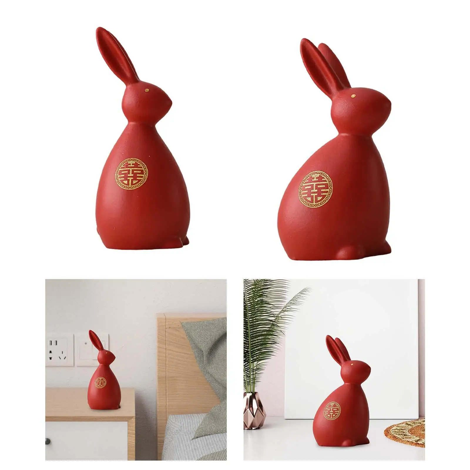 

Статуэтка кролика в китайском стиле, статуэтка кролика, свадебное украшение, скульптура для спальни, праздника, офиса, Декор, свадебный пода...