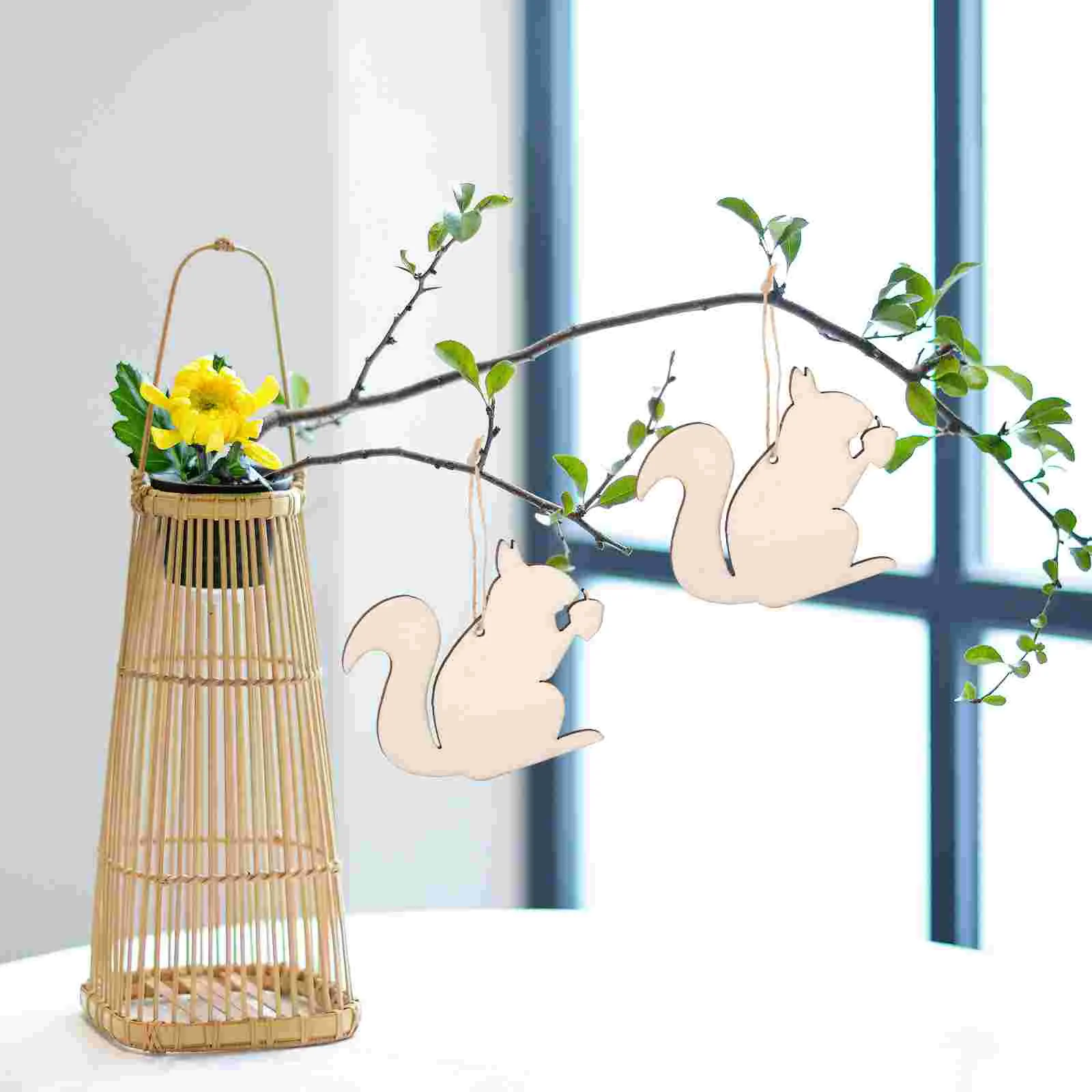 20 шт. беличьи деревянные чипы Подвески ремесла ломтики ремесло поставки Сделай