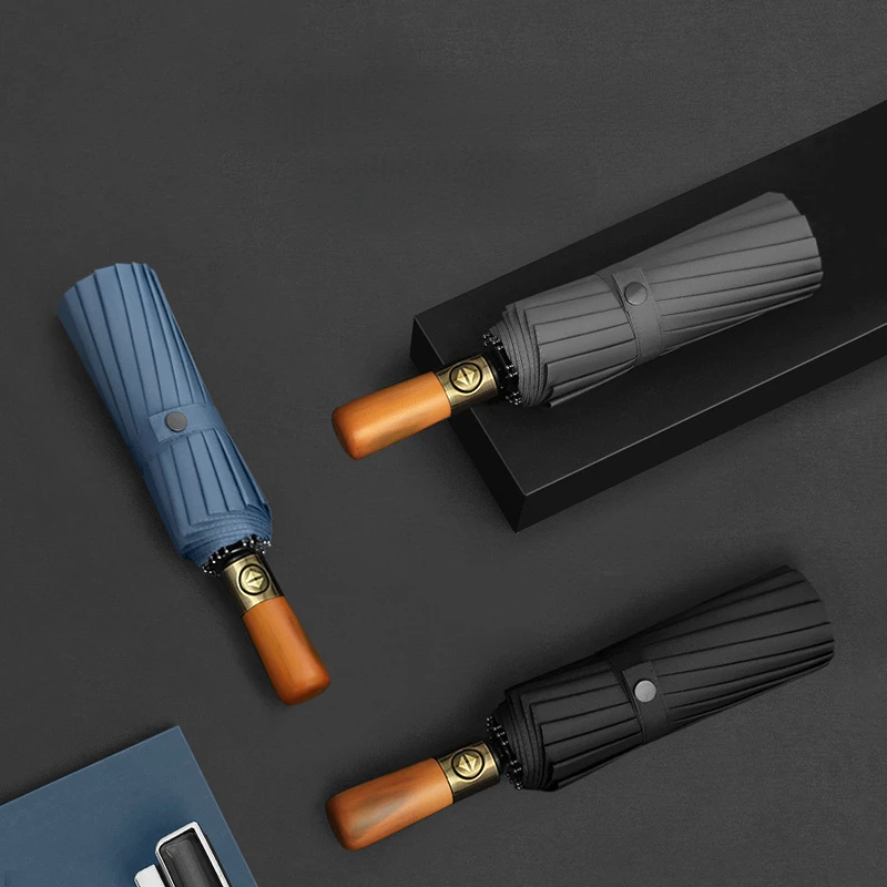 

Automatic umbrella men's dual-use folding umbrella large three-fold 12-bone automatic umbrella