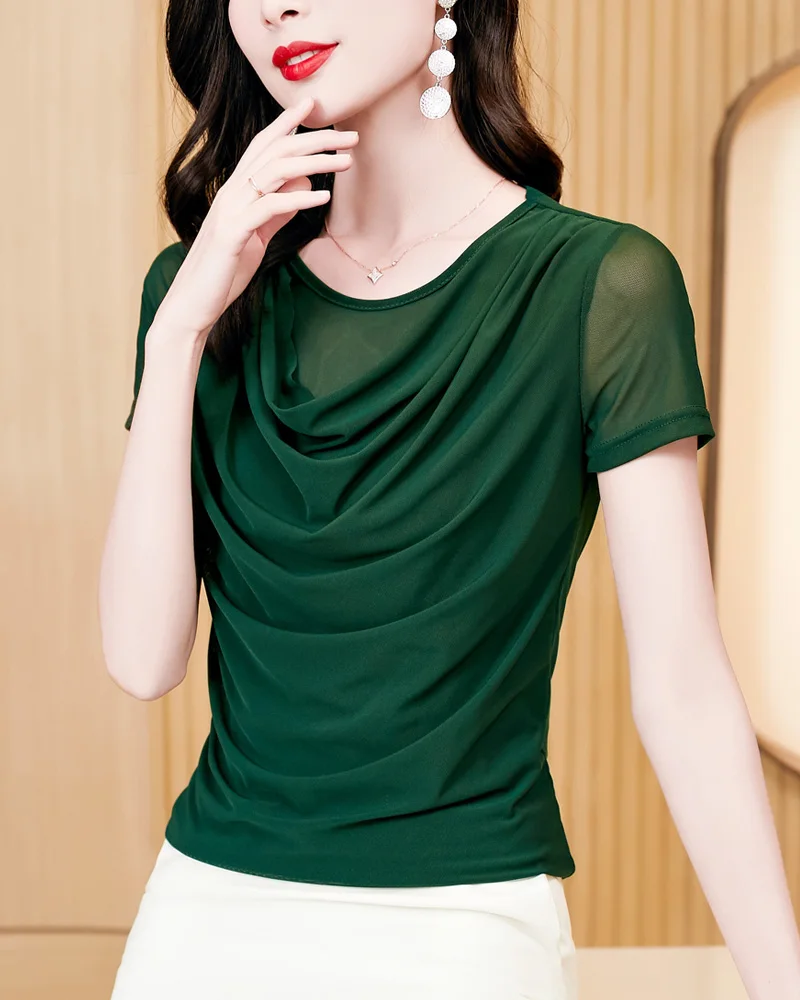 Новинка модная летняя одежда повседневная рубашка с воротником-стойкой