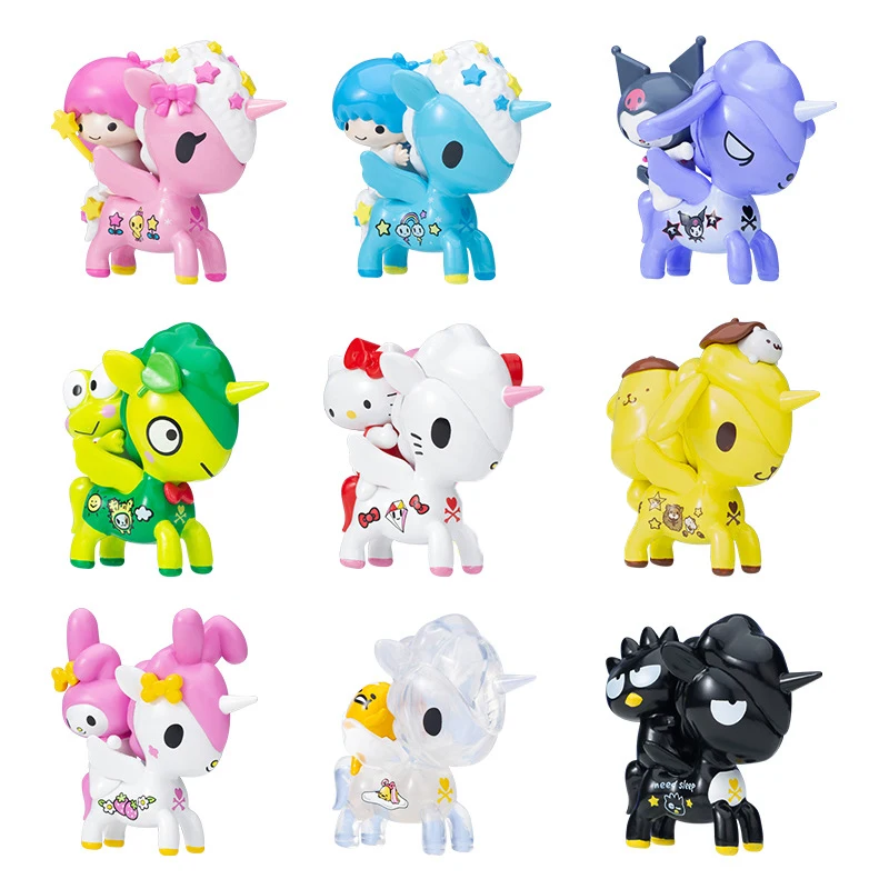 

Sanrio Tokidoki Hello Kitty Единорог друзья Милая кавайная Мелодия Гудетама керoppi Kuromi потайная коробка Аниме Фигурки игрушки подарок