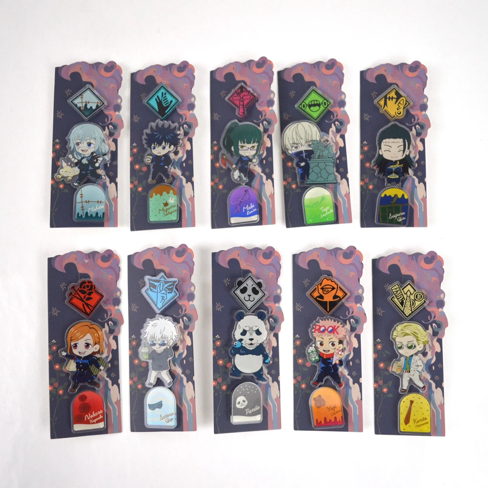 

20pcs/Lot Anime Jujutsu Kaisen Brooches Figure Itadori Yuji Fushiguro Megumi Kugisaki Nobara Panda Badge Pin Jewelry Fans Gift