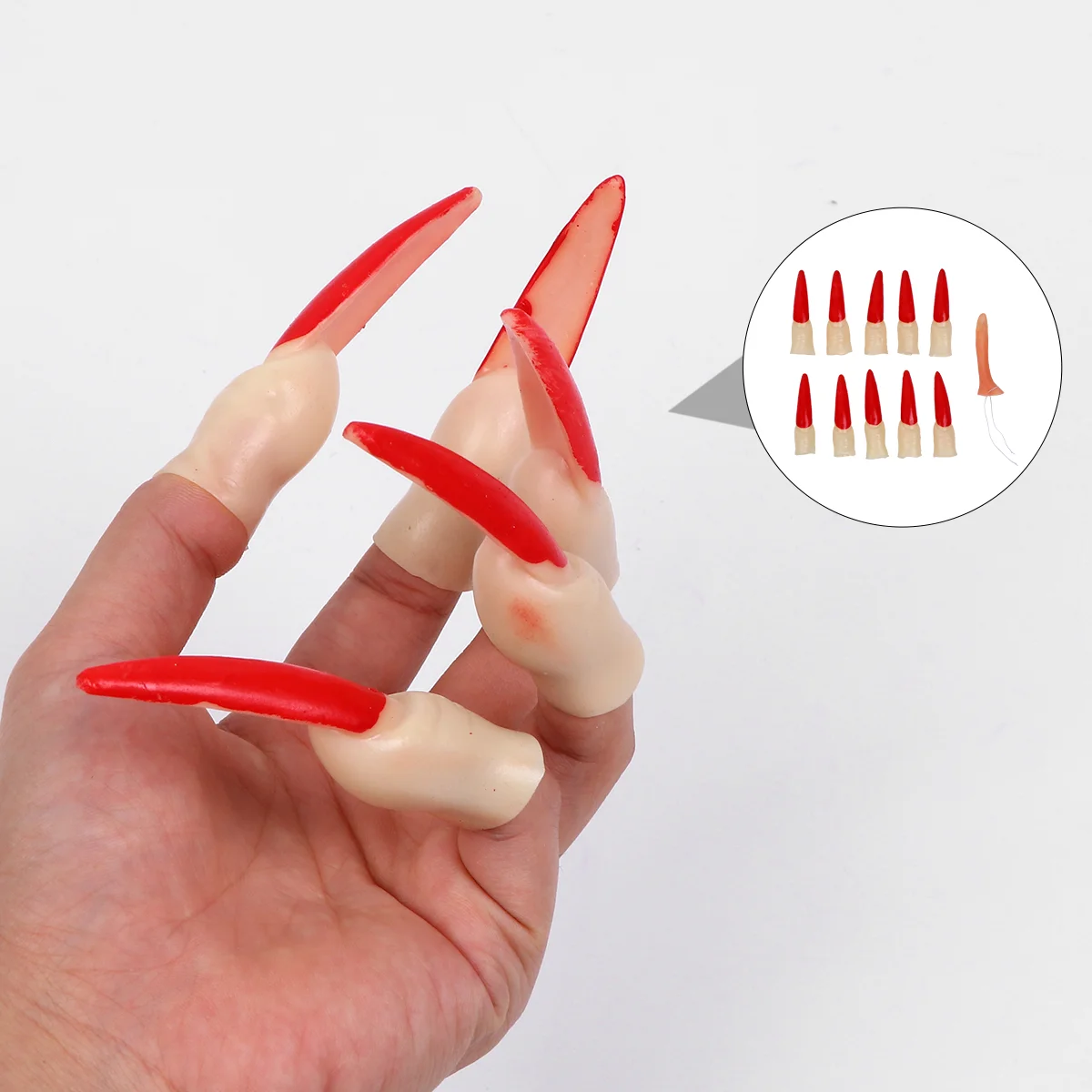 

Nails Witch Fake Finger Fingers Nailzombie Claws Claw Cover Costume False Role Play Scaryvampire Gothic Bulk Cosplay Rings