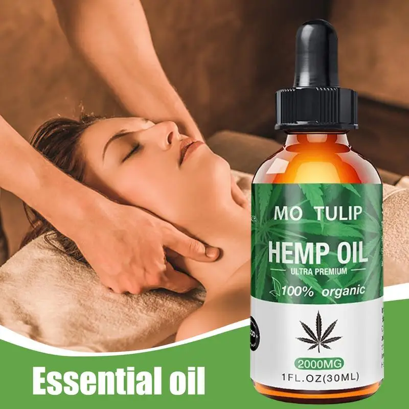 

30ml Organic Hemps Seed Oil For Anxiety & Stress Relief Improve Sleep Soothing Facial BodyCare Pure Massage Essential Oil faldas