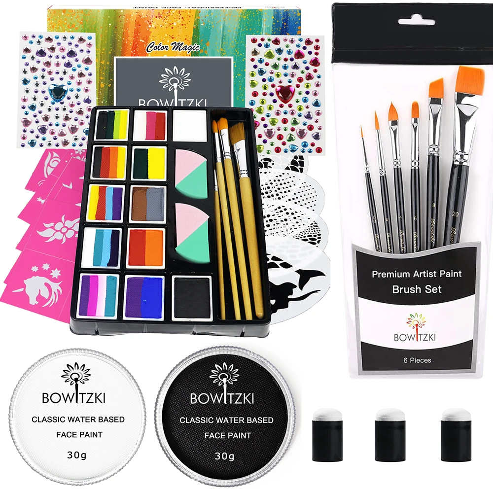 Набор профессиональных красок для лица Bowitzki детей и взрослых набор