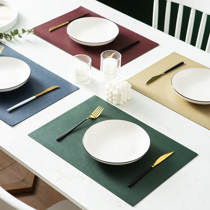 

Leather Mat Heat Resistant Sheet Waterproof Place Mat Kitchen Counter Insulation Mat Anti-Slip Table Mat Durable Kitchen Dining