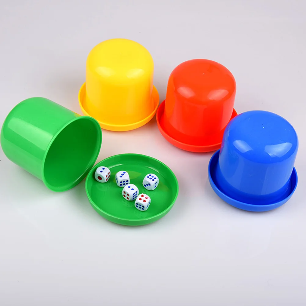 

5 Pcs Cup Lid Dice Cups Dice Party Favors Gift Major Dice Party Favors Gift Dice Shaker Cup Bar Dice Game Casino Dice Set