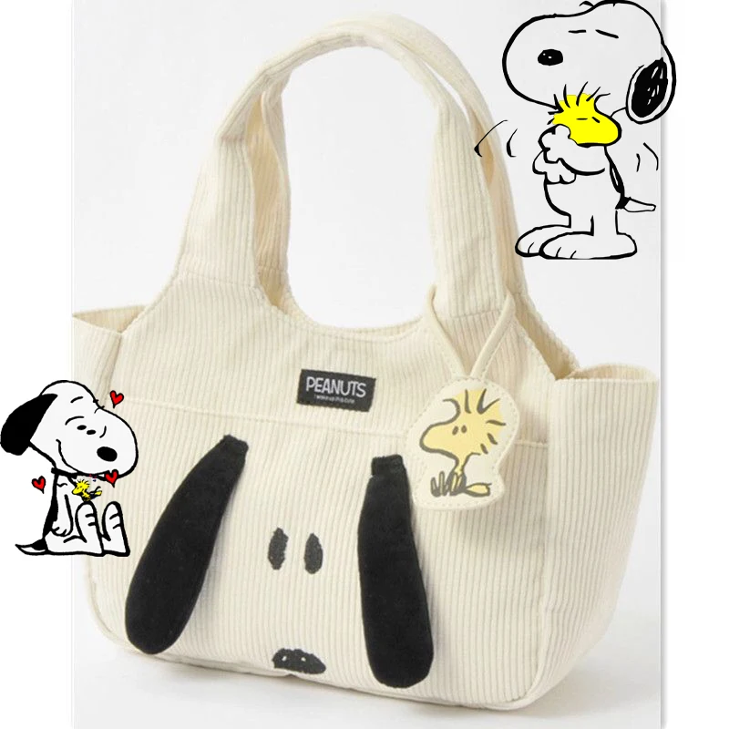 

Peanuts Anime Snoopy Handbag Corduroy Kawaii Woodstock Cartoon Figure Cute Tote Messenger Bag Christmas Birthday Gift Female Toy